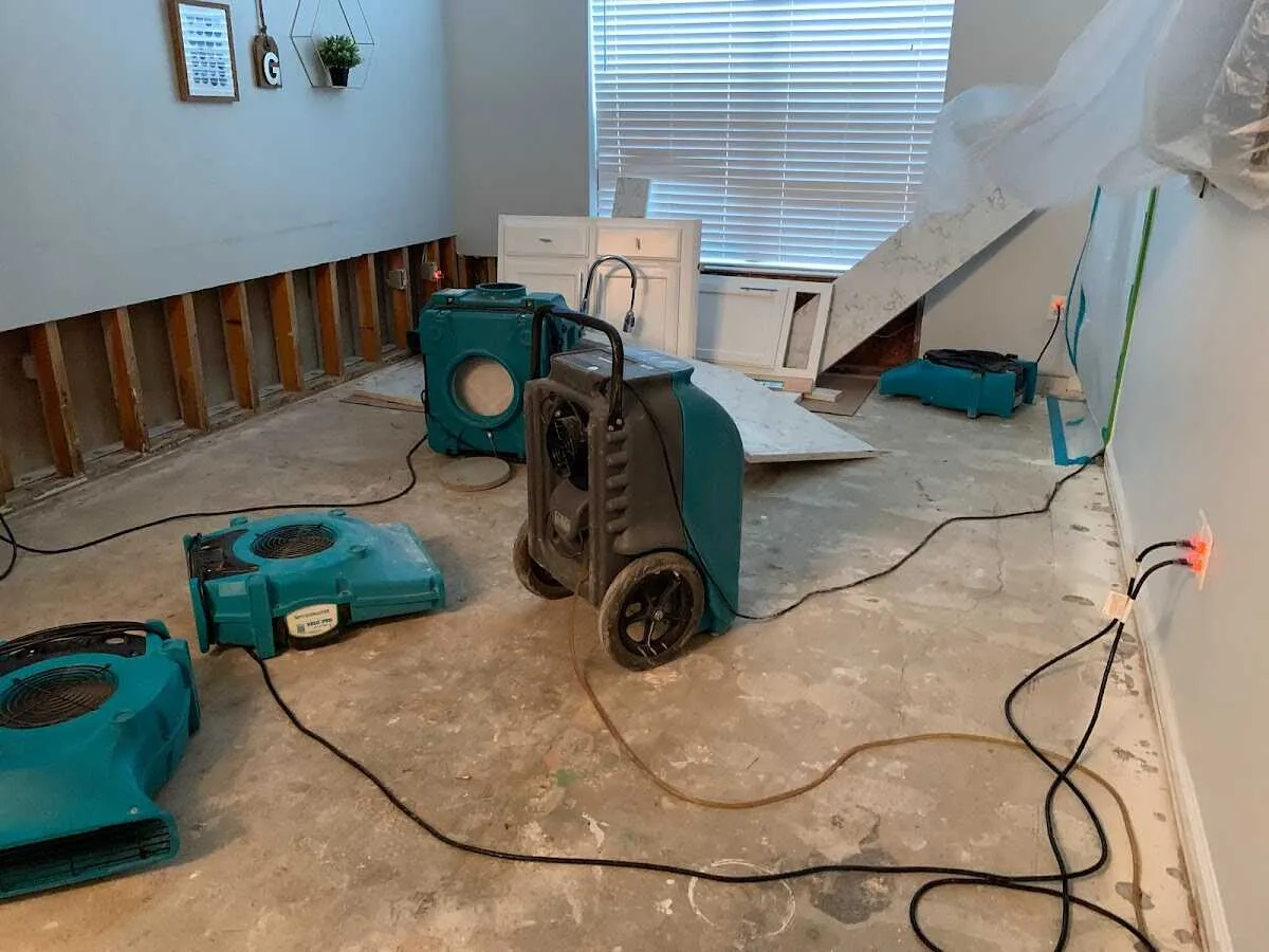Dehumidifier in flood-cut room for Water Extraction & Removal in Prosser